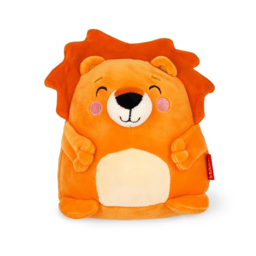 Legami - Super Soft Plush Plüsch, Lion Thema, Mini Größe, mit personalisierbarer ID Karte, Steht alleine, 14x15x12 cm, Orange von LEGAMI