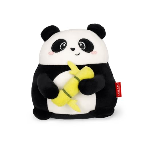 Legami - Plüsch Super Soft!, Panda Thema, Mini Größe, mit personalisierbarer ID Karte, Steht alleine, 14x15x12 cm von LEGAMI