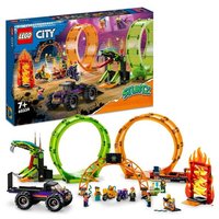LEGO City Stuntz 60339 Stuntshow-Doppellooping mit 2x Spielzeug-Motorrad von LEGO® GmbH