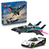 LEGO® City Düsenflieger vs. Rennauto (60489); Bauset mit 2 Minifiguren für Kinder ab 6 Jahren von LEGO® GmbH