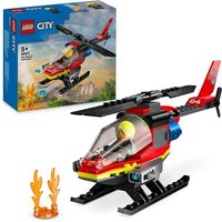 LEGO City 60411 Feuerwehrhubschrauber, Feuerwehr-Spielzeug mit Hubschrauber von LEGO® GmbH