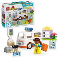 LEGO DUPLO Rettungswagen mit Fahrer, Lernspielzeug für Kleinkinder 10447 von LEGO® GmbH