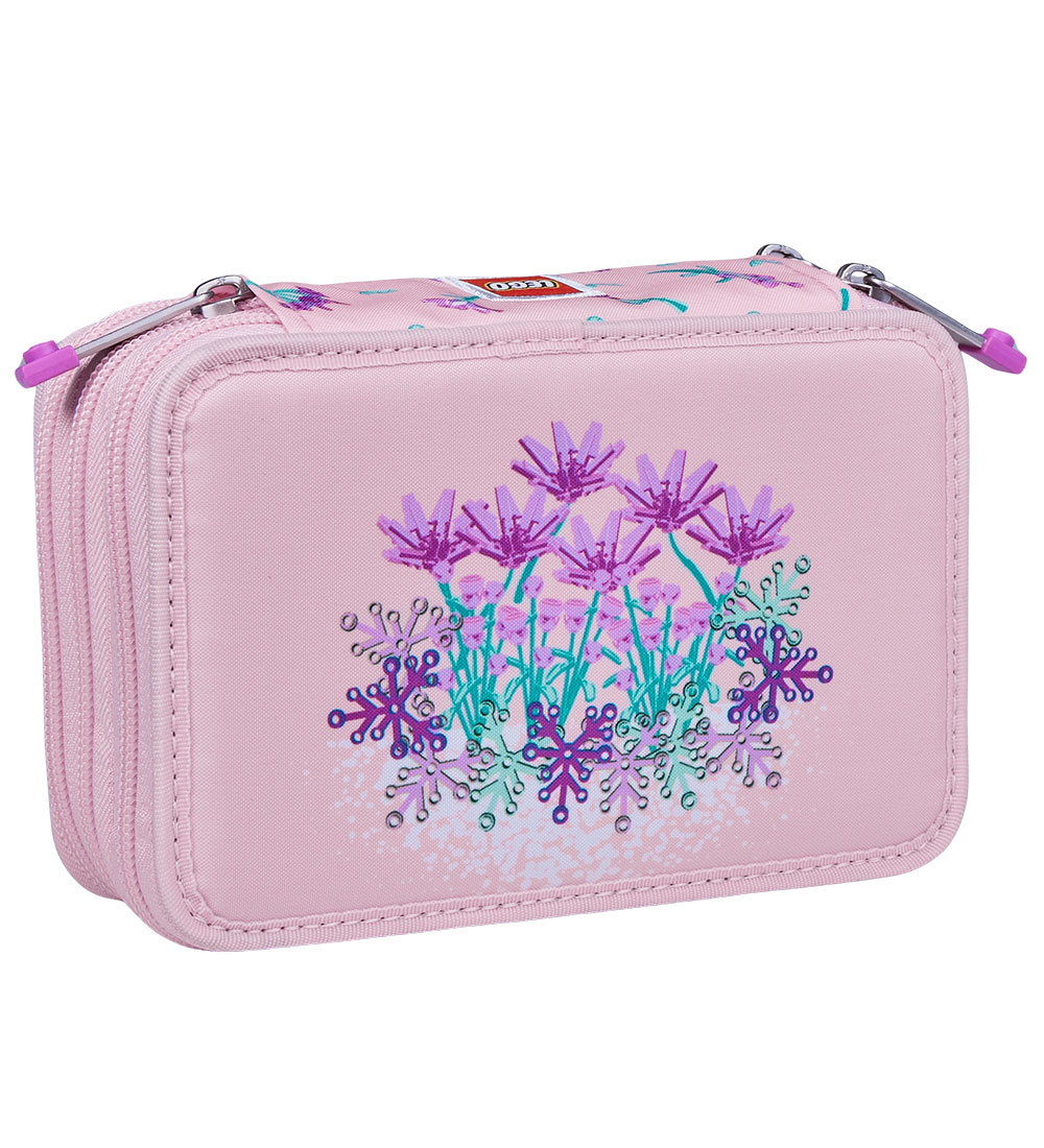 LEGO® Federmäppchen m. Inhalt - Blumen - Rosa - LEGO® Tasker - One Size - Federmäppchen von LEGO® Tasker
