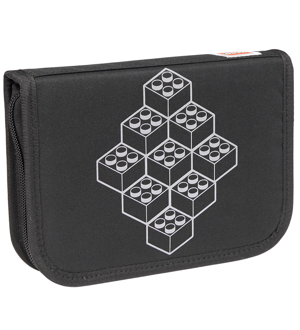 LEGO® Federmäppchen m. Inhalt - Bricks - Schwarz - LEGO® Tasker - One Size - Federmäppchen von LEGO® Tasker