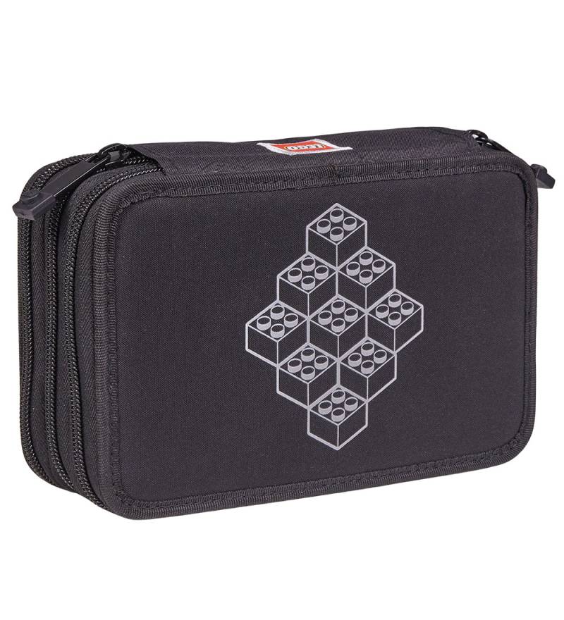 LEGO® Federmäppchen m. Inhalt - Bricks - Schwarz - LEGO® Tasker - One Size - Federmäppchen von LEGO® Tasker