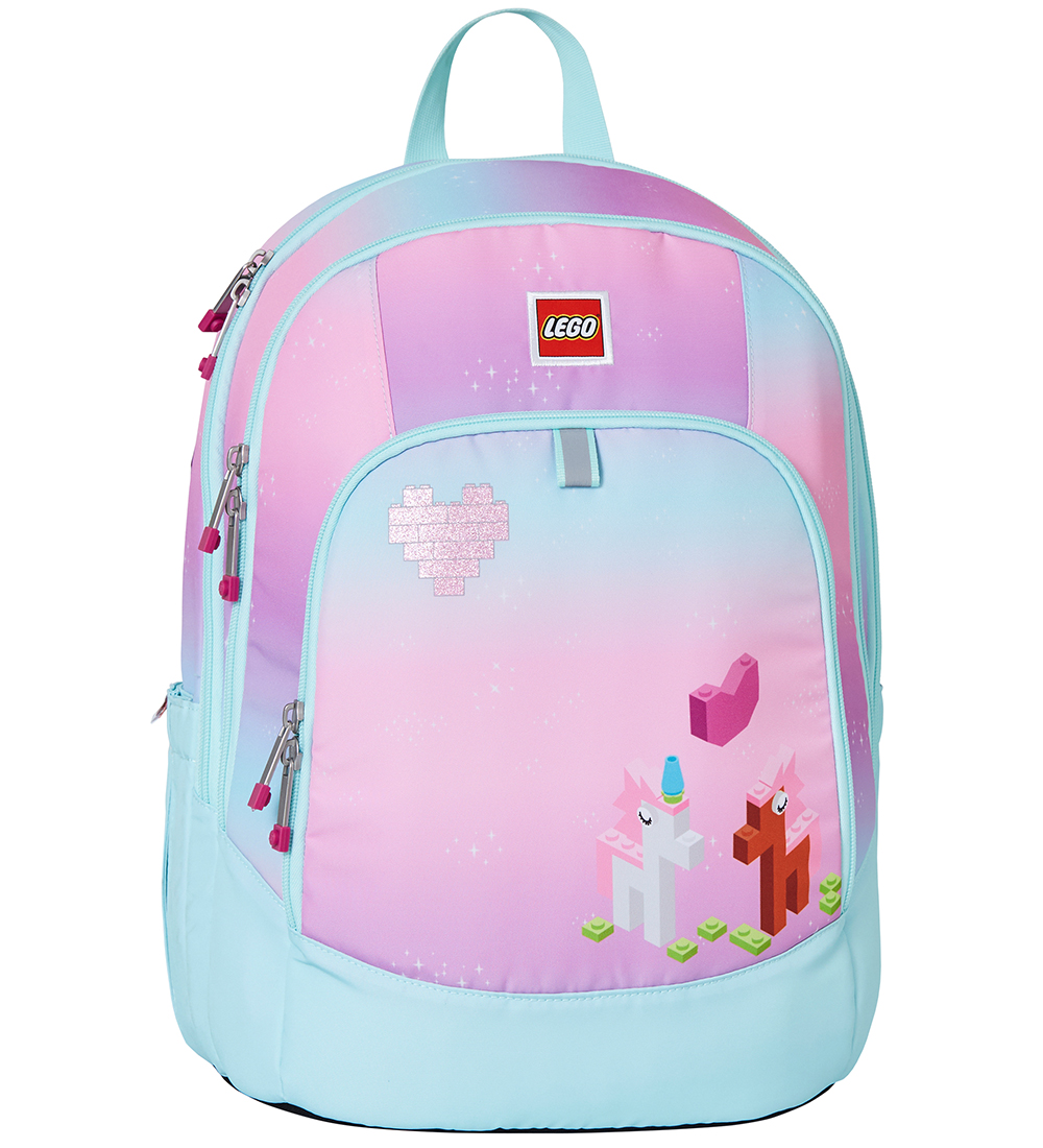 LEGO® Iconic Glitzer Schulranzen - Blau/Pink - LEGO® Tasker - One Size - Schulranzen von LEGO® Tasker