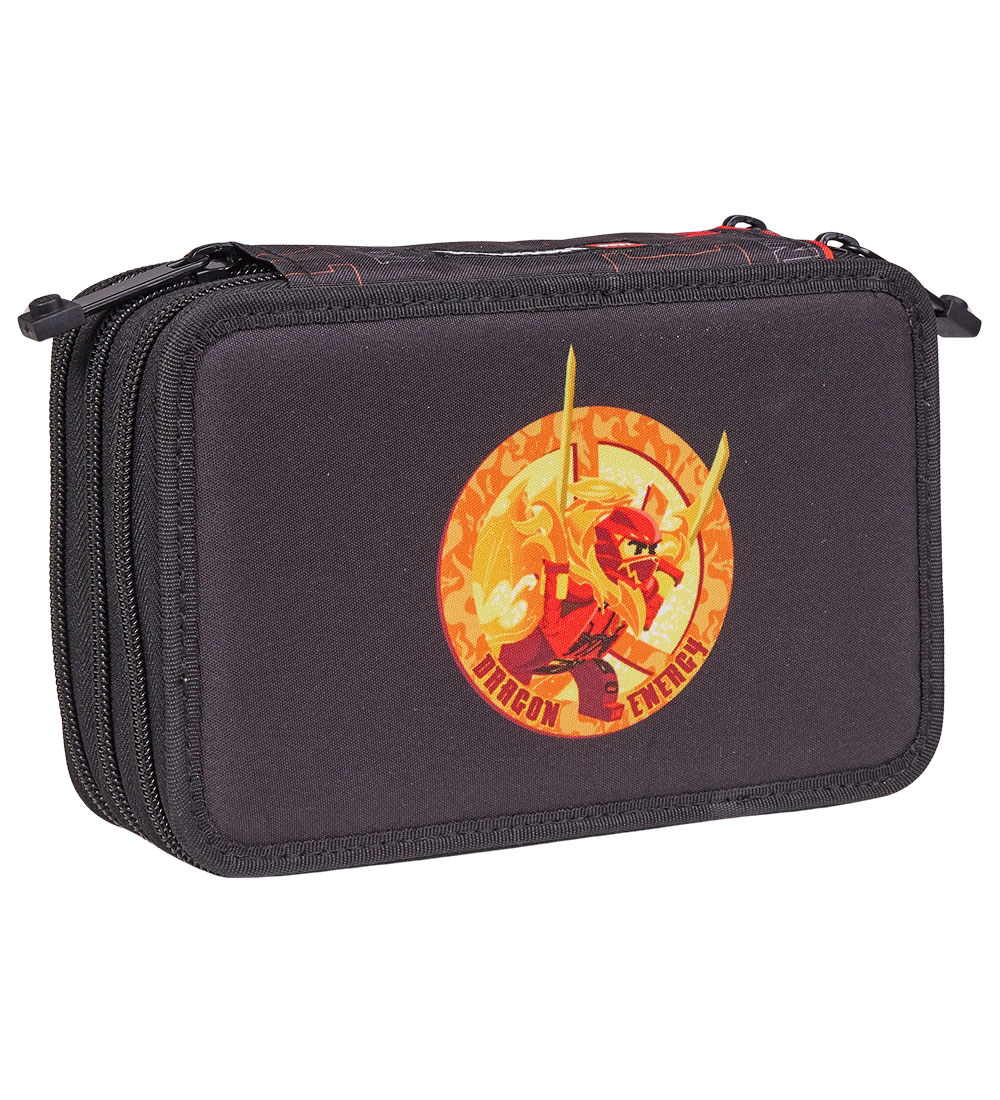 LEGO® Ninjago Federmäppchen m. Inhalt - Drache Energy - Schwarz - LEGO® Tasker - One Size - Federmäppchen von LEGO® Tasker
