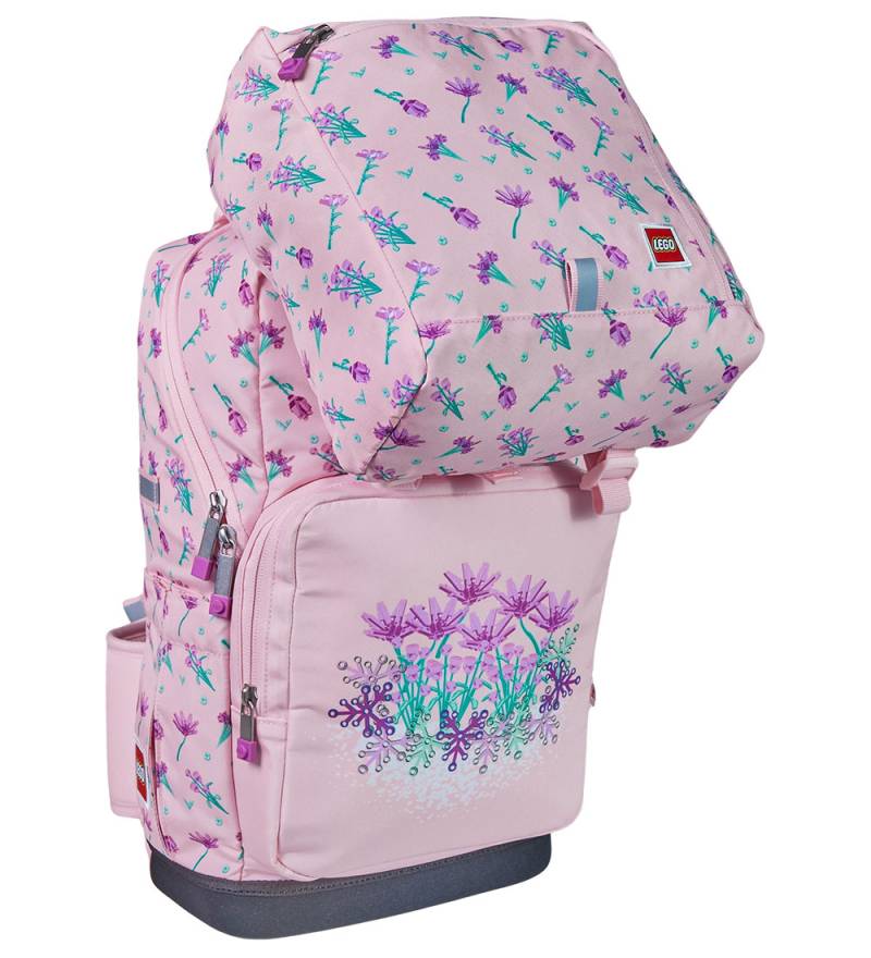 LEGO® Schulranzen-Set - Optimo - Blumen - 20 L - Rosa - LEGO® Tasker - One Size - Schulranzen von LEGO® Tasker