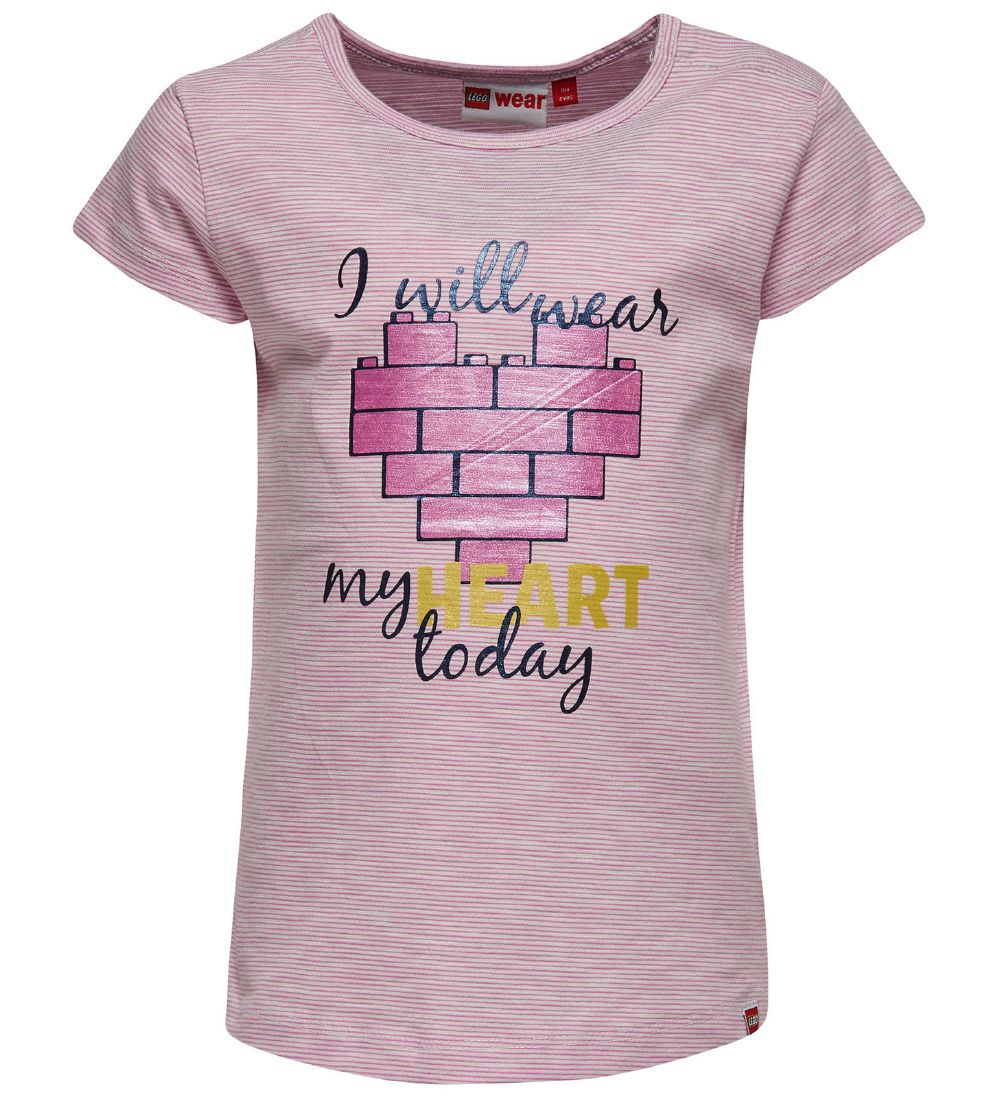 LEGO® Duplo T-Shirt - Rose Gestreift m. Herz - LEGO® Wear - 74 - T-Shirts von LEGO® Wear