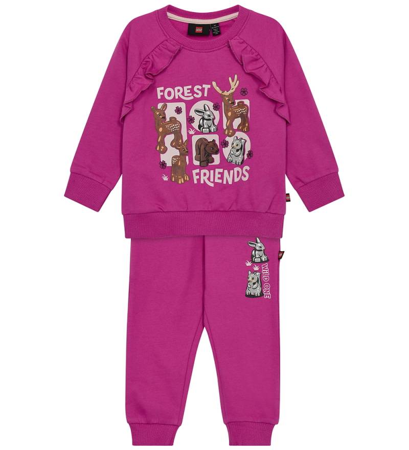 LEGO® Wear Duplo Sweatset - LwSanyu - Pink m. Tiere - LEGO® Wear - 1 Jahr (80) - Sweatsets von LEGO® Wear