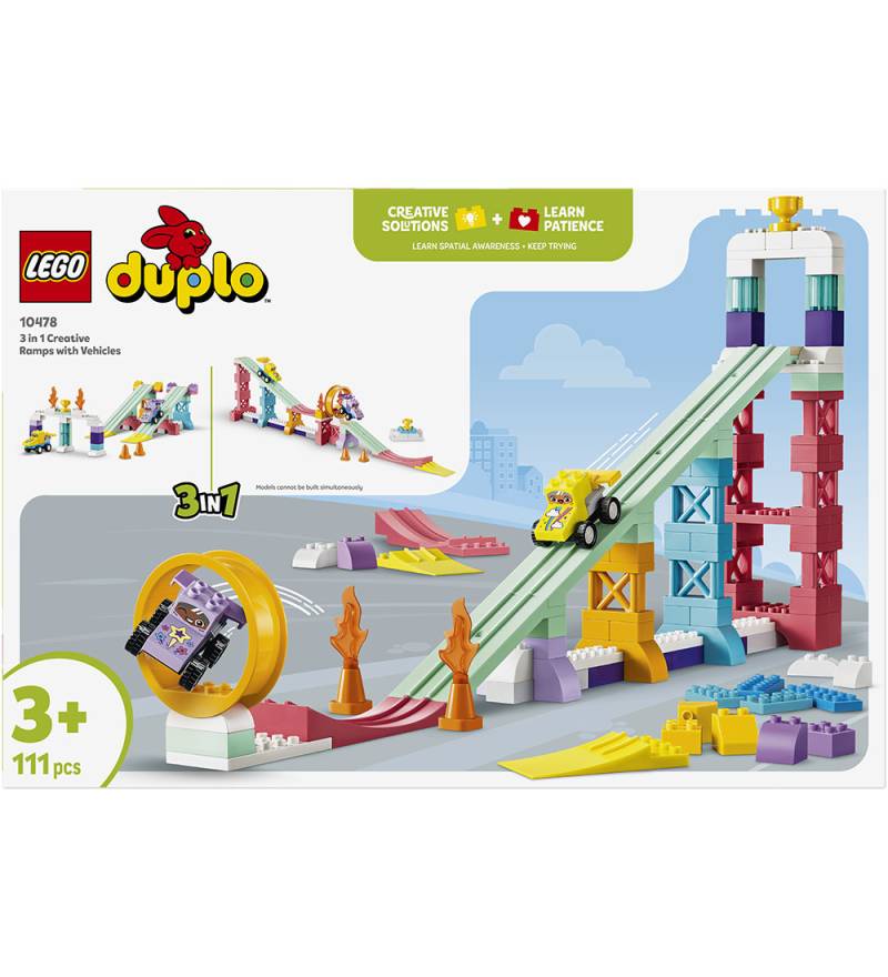LEGO® DUPLO - 3-in-1 Kreative Rampen mit Fahrzeugen 10478 - 111  - LEGO® - One Size - Klötze von LEGO®