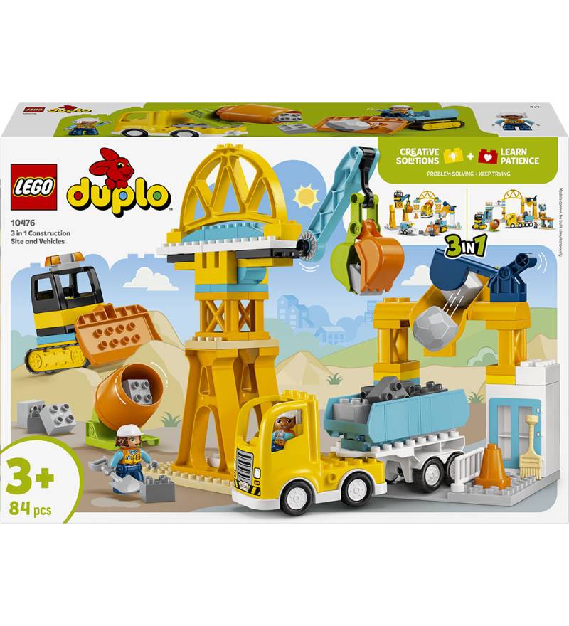 LEGO® DUPLO - Baustelle mit Fahrzeugen 10476 - 3-in-1 - 84 Teile - LEGO® - One Size - Klötze von LEGO®