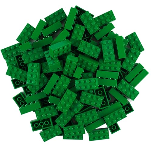 Lego® Steine Grün - 100 Stück 2x4 Bausteine - Lego® Classic Basic - Modellnummer 3001 - Ideal für Kreative Bauvorhaben und Projekte von LEGO