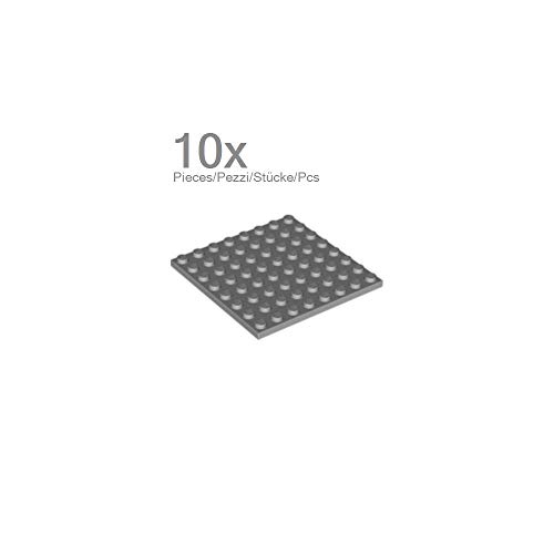 10 LEGO Platten 8x8 Noppen Hellgrau NEU von Unbekannt