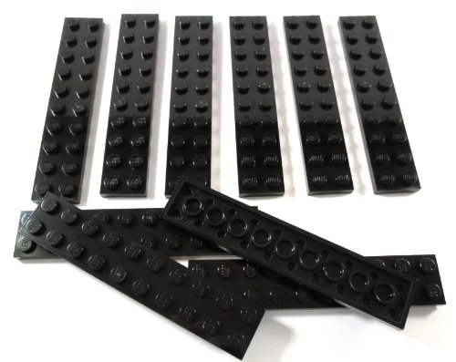 10 Stück LEGO "Platte 2x10 Noppen" in Schwarz. von LEGO
