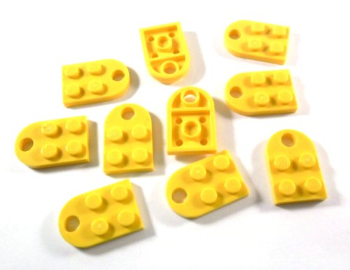 10 Stück LEGO "Platte 3x2 Noppen mit Loch" in Gelb. von LEGO