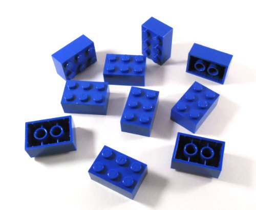 10 Stück LEGO "Stein 2x3 Noppen" in Blau. von LEGO