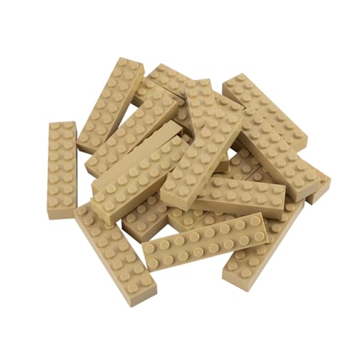 10 Stück LEGO "Stein 2x8 Noppen" in Beige. von LEGO