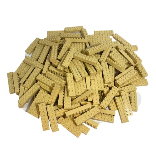 10 Stück LEGO "Stein 2x8 Noppen" in Beige. von LEGO