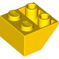 20 Stück LEGO "Schräg / Dachstein 45° invers 2x2 Noppen" in Gelb. von LEGO
