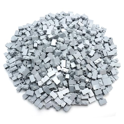 20 Stück LEGO "Stein 1x2 Noppen" in Neu-Hellgrau. von LEGO
