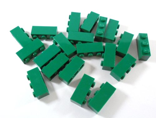20 Stück LEGO "Stein 1x3 Noppen" in Grün. von LEGO