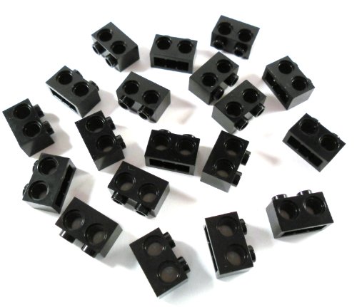 20 Stück LEGO TECHNIC "Stein 1x2 Noppen mit zwei Löchern" in schwarz. von LEGO