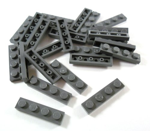 Lego Bausteine Platte 1x4 Noppen in Neu-Dunkelgrau - 50 Stück - Kompatibel mit Allen Lego-Sets, Hochwertige Bauplatten für kreative Bauprojekte von LEGO