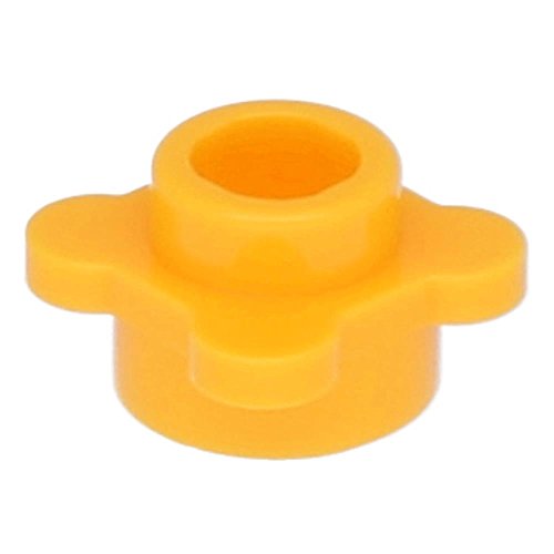 50 x LEGO® Platte, Rund 1 x 1 mit Blumenrand (4 Blätter) Knallhellorange von LEGO