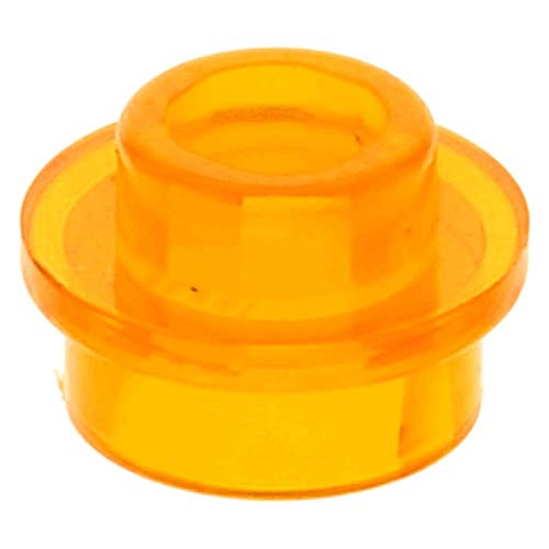 50 x LEGO® Platte, Rund 1 x 1 mit offener Noppe Transparent Orange von LEGO