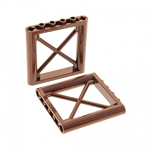 Bausteine gebraucht 2 x Lego System Stütze Reddish rot braun 1x6x5 Kran Pfeiler Gitter Element Ständer 6002837 64448 Bausteine gebraucht 2 x Lego System Stütze Reddish rot braun 1x6x5 Kran Pfeiler Gitter Element Ständer 6002837 64448 von LEGO