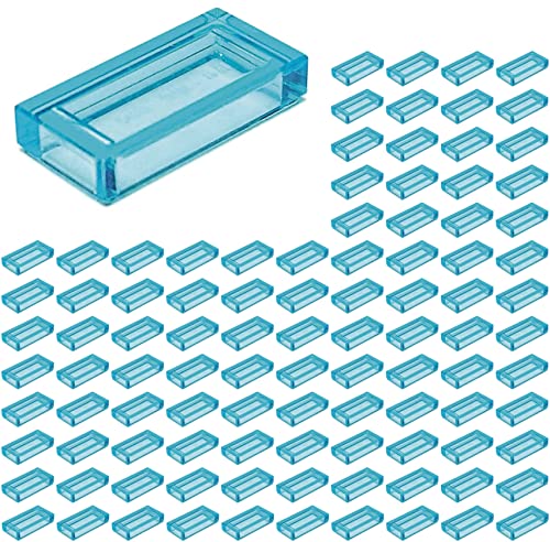 Lego City Classic Basic Hellblaue Transparente 1x2 Fliesen - 100 Stück | Hochwertige Bausteine für kreative Bauprojekte von LEGO
