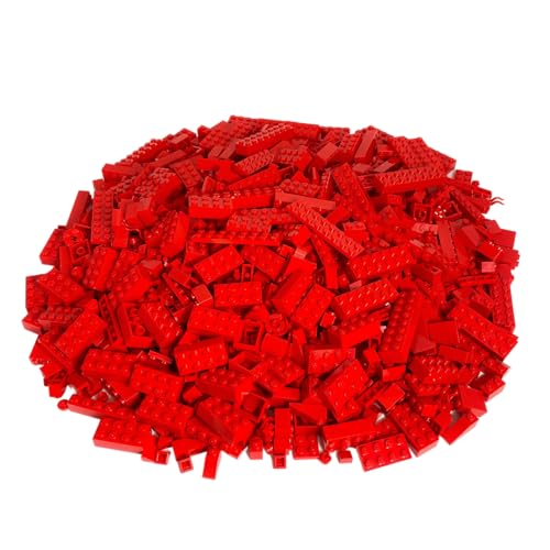 Lego® City Classic Basic 100 Stück rote Legosteine in verschiedenen Größen - Seltene Sondersteine inklusive! Ideal für Lego® City Bauprojekte und kreative Konstruktionen von LEGO