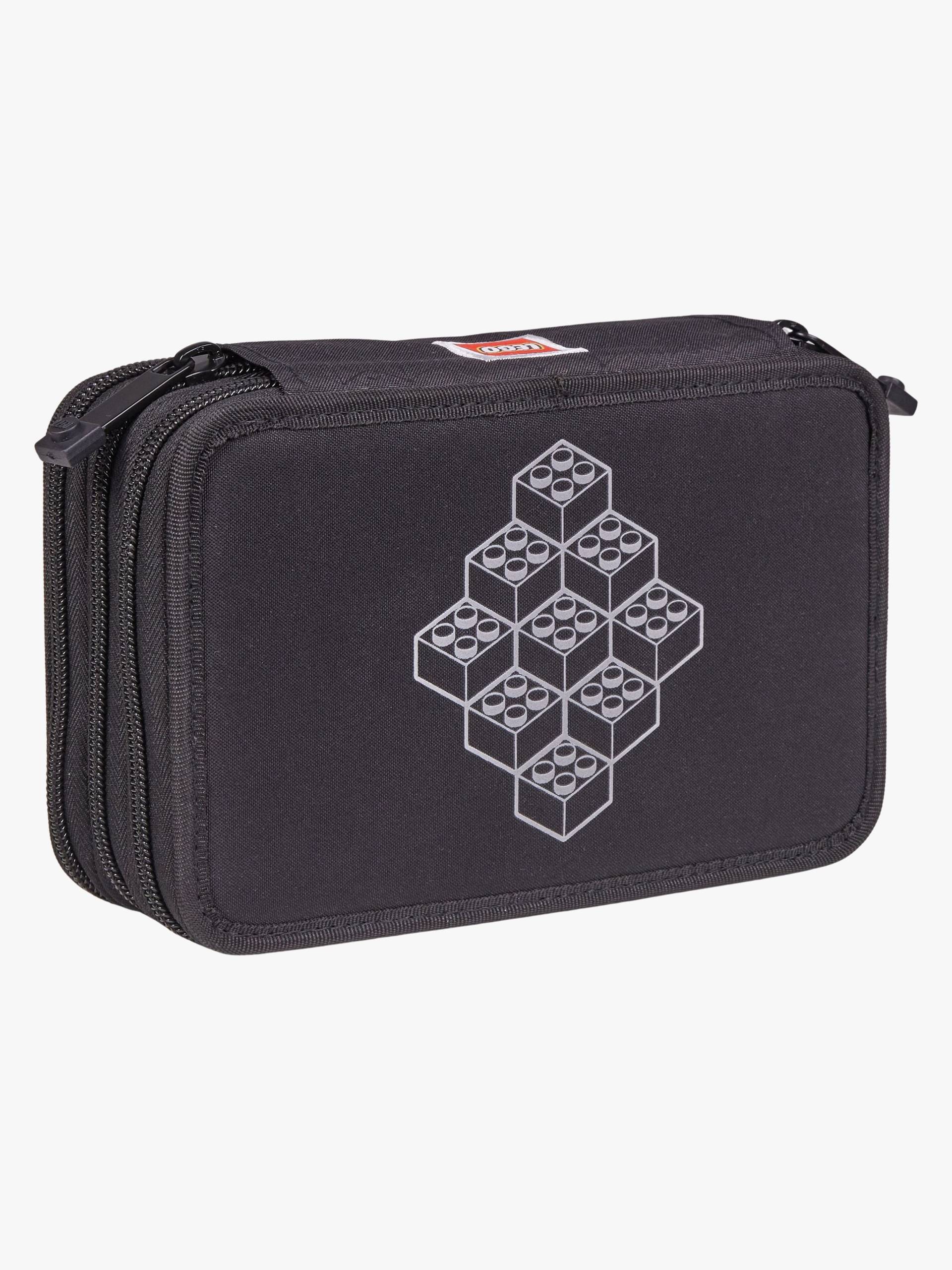 LEGO® Bricks Dreifach-Federmäppchen Gefüllt, Schwarz von LEGO