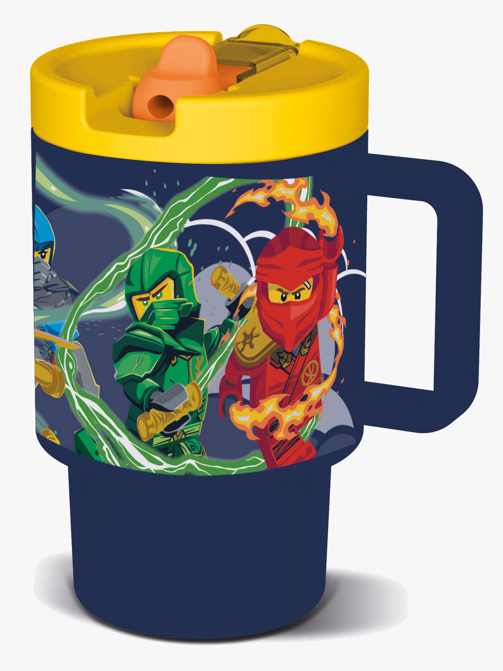 LEGO® Ninjago Trinkflasche mit Griff 530 ml, Blau/Gelb von LEGO