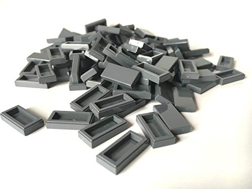 LEGO ® 100 Fliesen 1x2 in dunkel grau / Dark Bluish Gray von LEGO