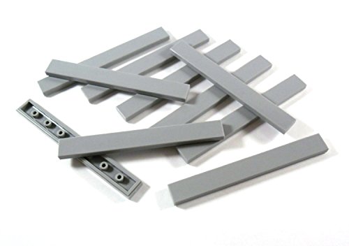 LEGO 10 Stück Fliese 1x8 Noppen Hellgrau von LEGO