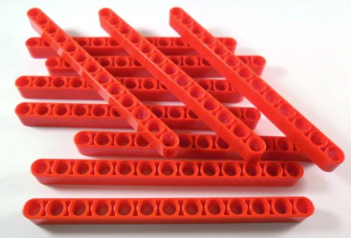 LEGO 10 Stück TECHNIC Liftarm 1x13 Noppen in Rot. LEGO 10 Stück TECHNIC Liftarm 1x13 Noppen in Rot. von LEGO