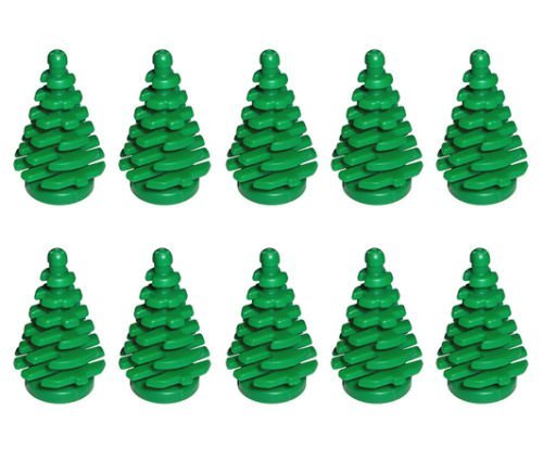Lego 10 Stück grüner Tannenbaum klein 2x2x4 - Blume Pflanze Wald Garten Baum von LEGO