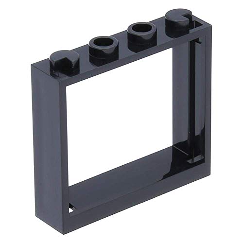 Lego City Classic Basic Fenster 1 x 4 x 3 Schwarz, Ohne Fensterläden - 10 Stück – Ideal für Modellbau und Architekturprojekte von LEGO