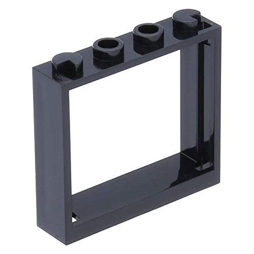 LEGO 10 x Fenster 1 x 4 x 3 - Keine Fensterläden Scharniere Schwarz von LEGO