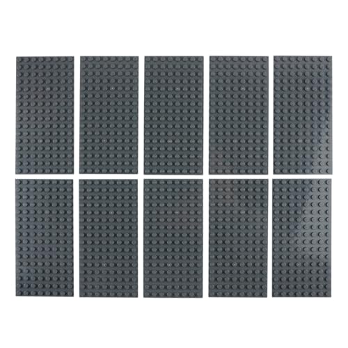 Lego® City Classic Basic - 8x16 Platte Dunkelgrau - 10 Stück - Bauplatten ideal für kreative Bauprojekte von LEGO