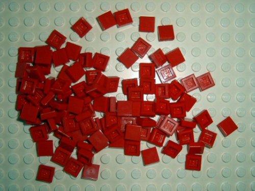 LEGO 100 Mini Fliesen 1x1 in rot ( Tile 1 x 1 ) von LEGO