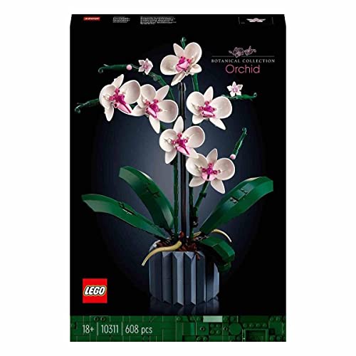 LEGO Icons Orchidee, Künstliche Blumen, Deko Wohnzimmer, Kreativ Set, Frauen und Männer, Hochzeit, Anti Stress, Botanical Collection, 10311 von LEGO