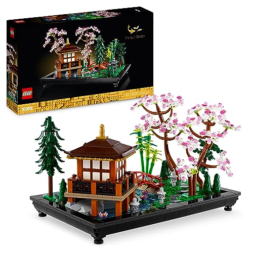 Lego Icons Garten der Stille - Botanical Zen-Garten-Set für Erwachsene mit Lotusblumen - anpassbare Schreibtisch-Dekoration inspiriert von Japan - achtsames Geschenk für Frauen und Männer 10315 von LEGO