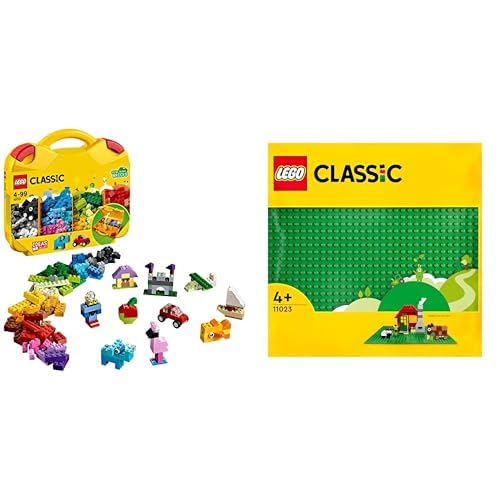 LEGO 10713 Classic Bausteine Starterkoffer & 11023 Classic Grüne Bauplatte, quadratische Grundplatte mit 32x32 Noppen als Basis für Konstruktionen und für weitere Sets LEGO 10713 Classic Bausteine Starterkoffer & 11023 Classic Grüne Bauplatte, quadratische Grundplatte mit 32x32 Noppen als Basis für Konstruktionen und für weitere Sets von LEGO