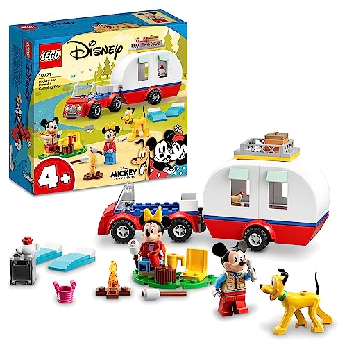 LEGO 10777 Disney Mickys und Minnies Campingausflug, Wohnmobil mit Disney Figuren: Minnie, Micky Maus und Pluto Hund, für Kinder ab 4 Jahren von LEGO
