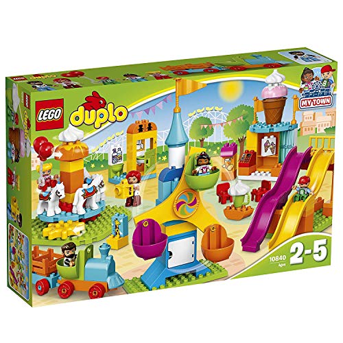 LEGO 10840 DUPLO Großer Jahrmarkt mit Zug & Rutsche[Exklusiv bei Amazon] von LEGO