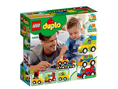 LEGO 10886 DUPLO Meine ersten Fahrzeuge, Bausteine, Spielzeug ab 1,5 Jahre, Motorikspielzeug mit LKW, Hubschrauber und Anderen Fahrzeugen LEGO 10886 DUPLO Meine ersten Fahrzeuge, Bausteine, Spielzeug ab 1,5 Jahre, Motorikspielzeug mit LKW, Hubschrauber und Anderen Fahrzeugen von LEGO