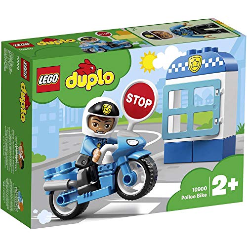 LEGO 10900 DUPLO Polizeimotorrad, Polizei Spielzeug ab 2 Jahre mit Motorrad und Polizistenfigur, Bausteine für Kleinkinder von LEGO